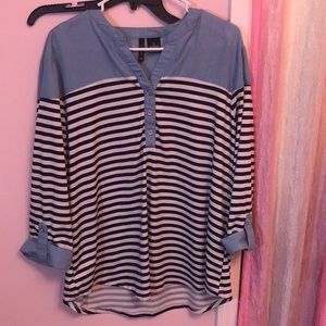 Cute stripped button shirt